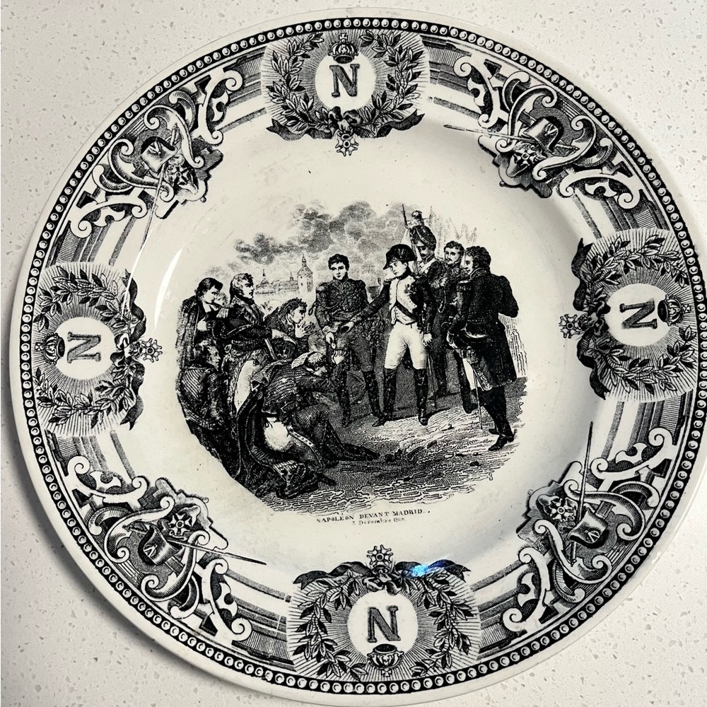 19th Century Boch Freres Napoleonic Plate